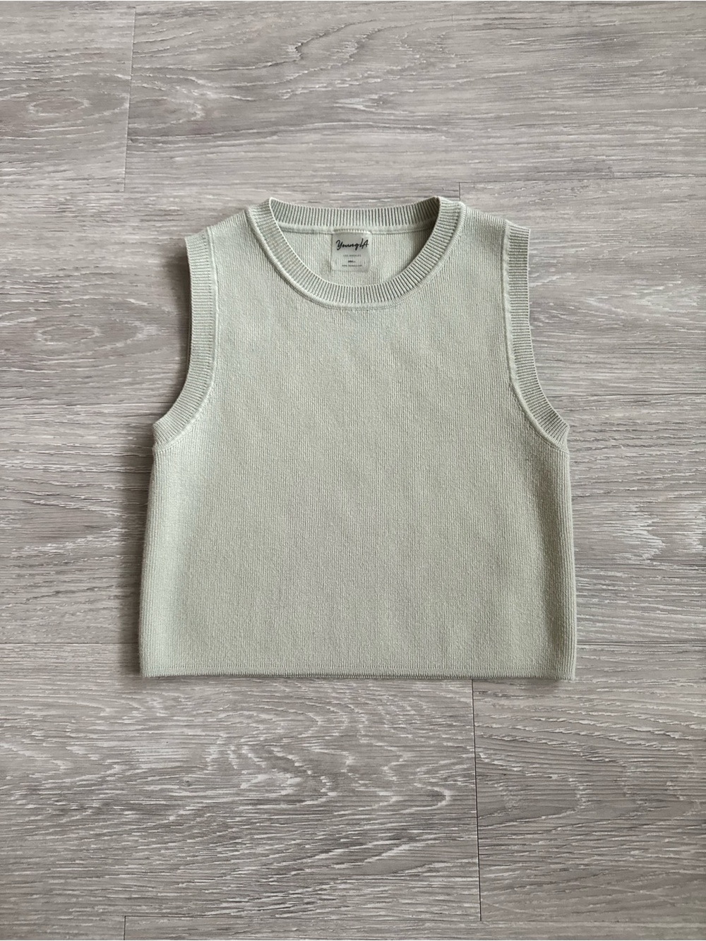 YoungLA Knit Tank Top - Sage Green